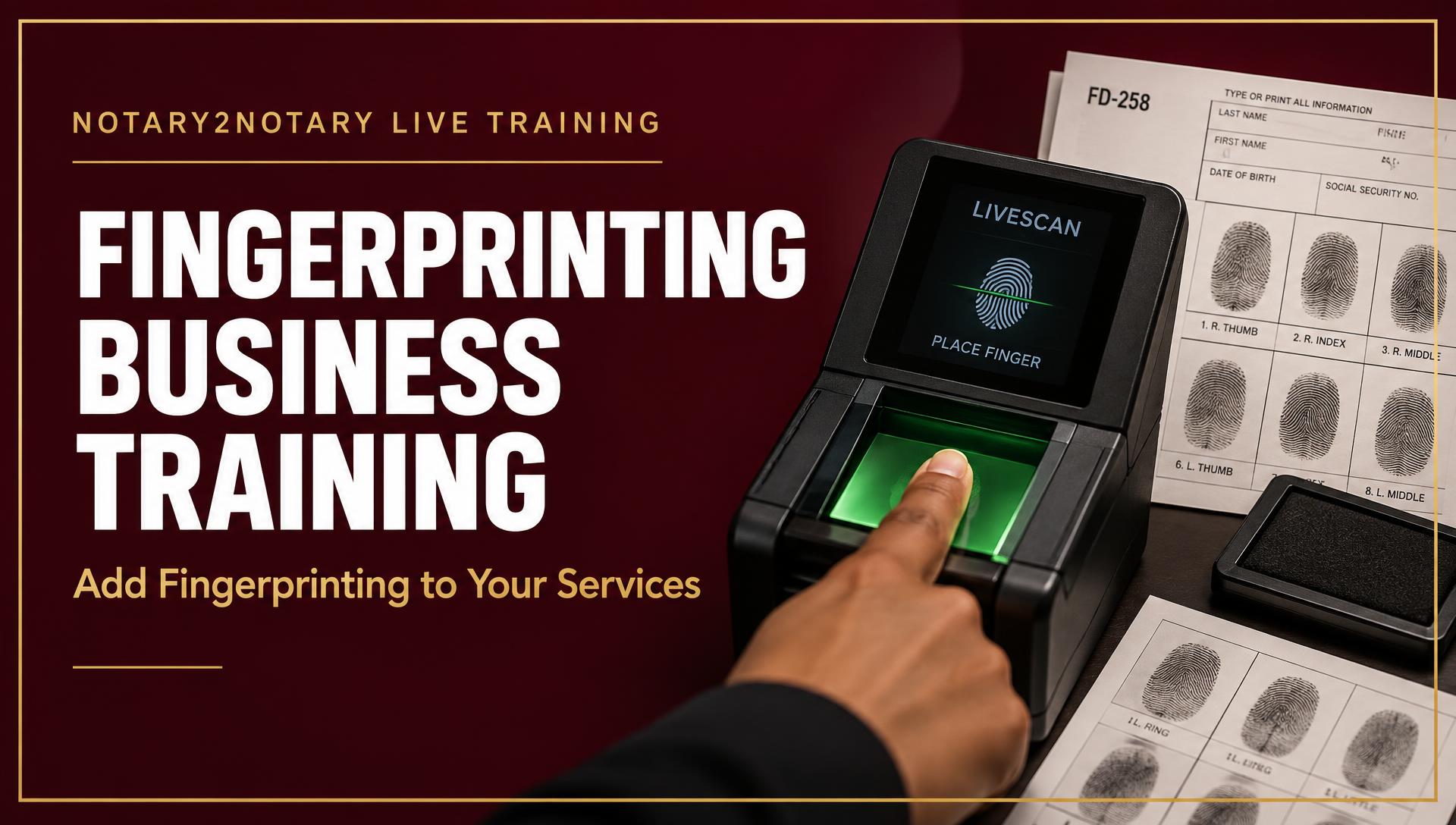 Fingerprinting Business Training: Add Fingerprinting to Your Services